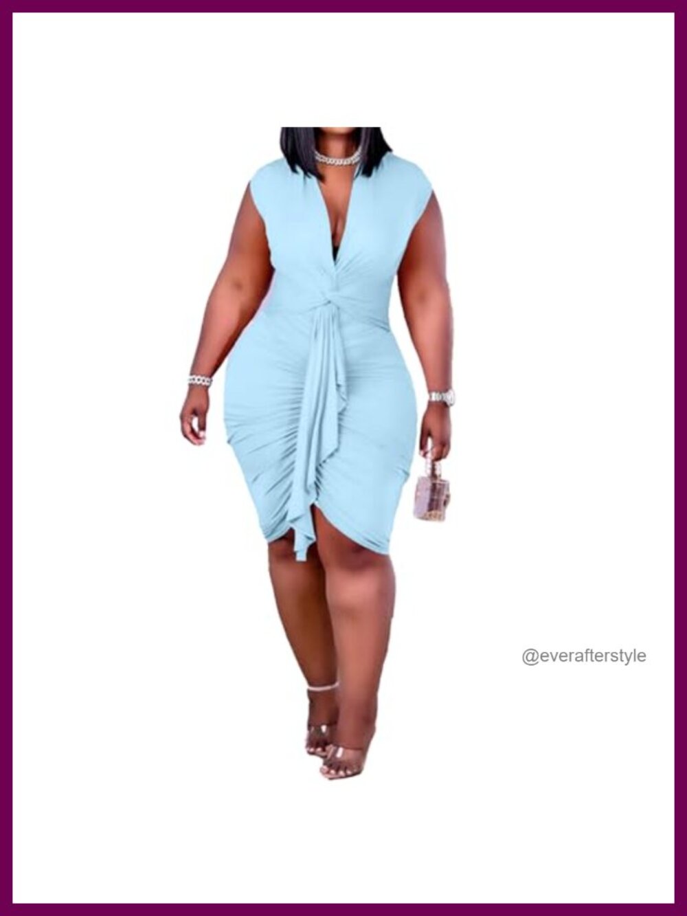 Sexy Plus Size Bodycon Ruched Mini Club Dress Drawstring Sleeveless Party